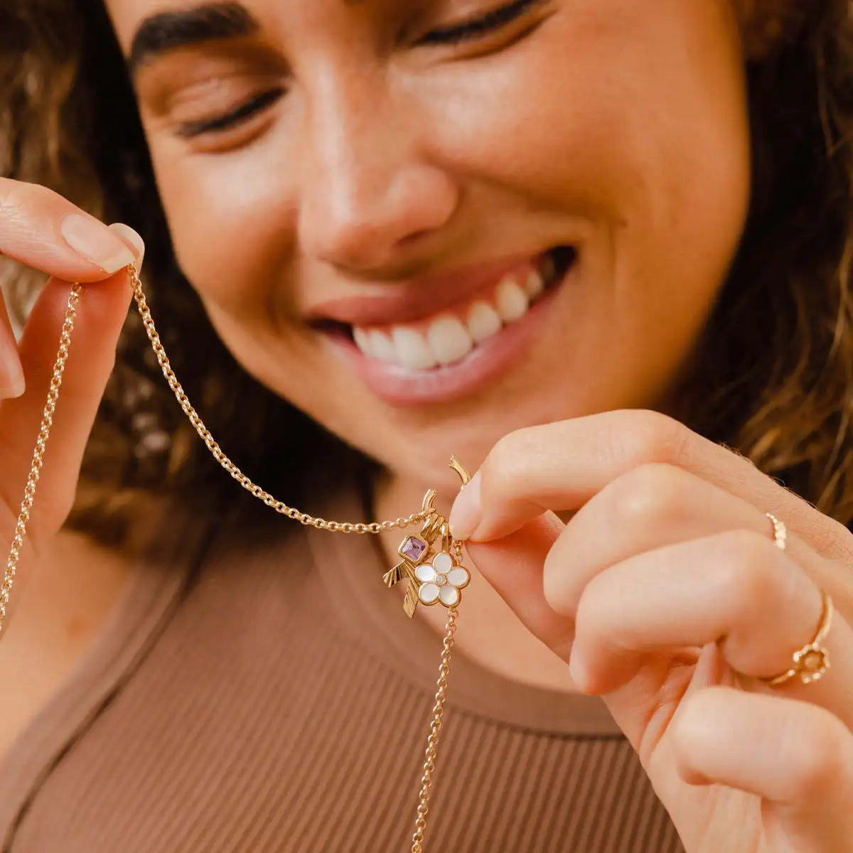 Collier "Mélina" pendentifs interchangeables